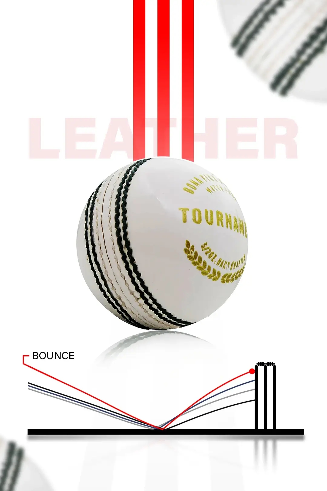 Heega™ White Tournament Leather Ball