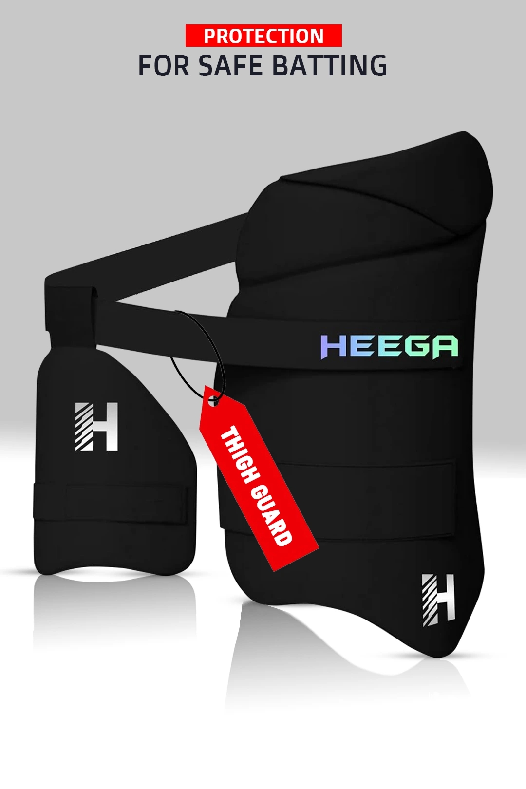 Heega Premium Thigh Guard Black 