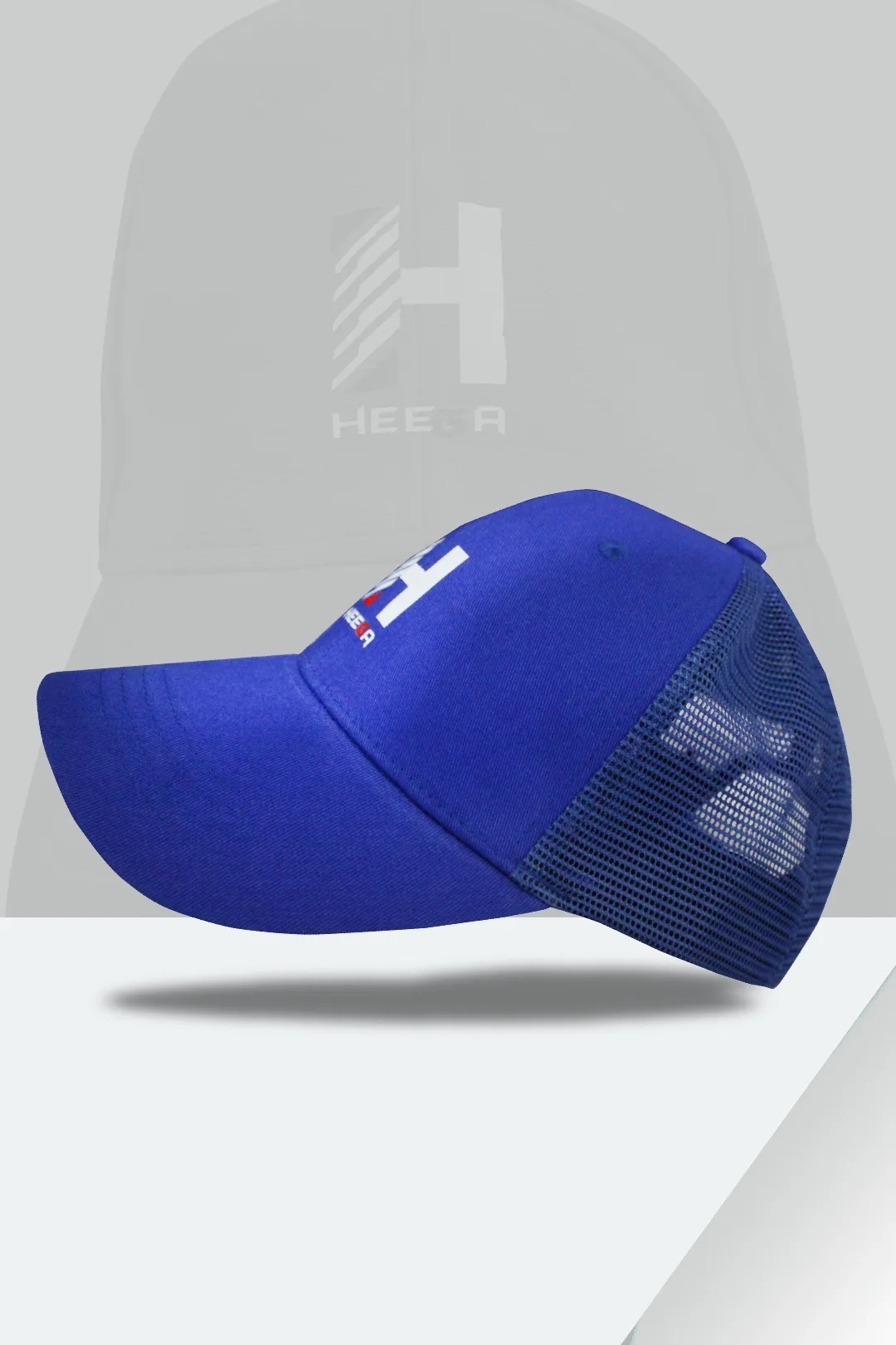 Heega Sport Caps with Adjustable Strap | Summer Cap for All Sports With Net (Blue)