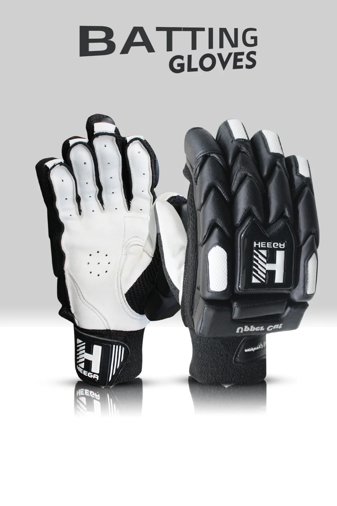 Heega Upper Cut Black Cricket Batting Glove