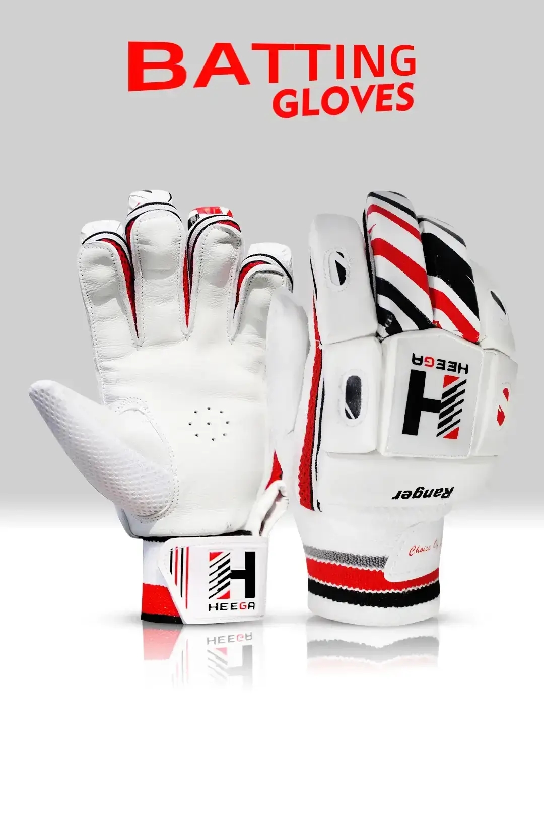 Heega ™ Ranger Genuine Leather Cricket Batting Gloves