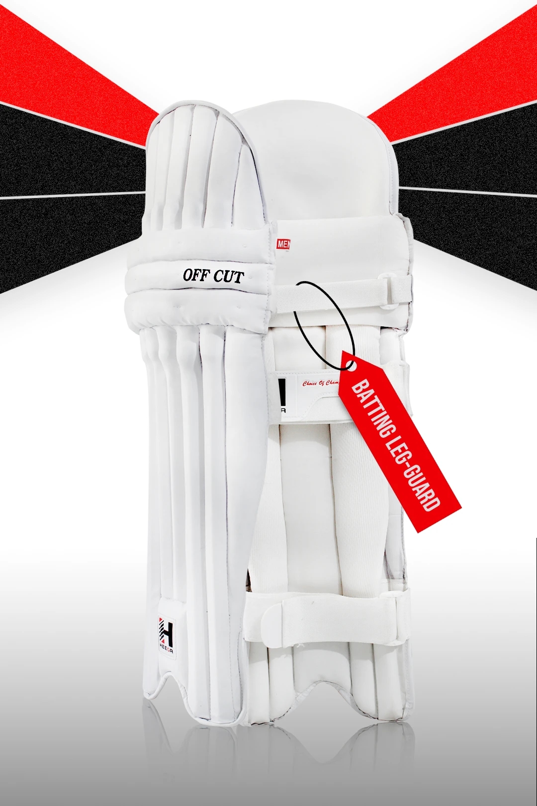 Heega Choice Of Champion™ Off Cut PU Material Cricket Batting Legguard 