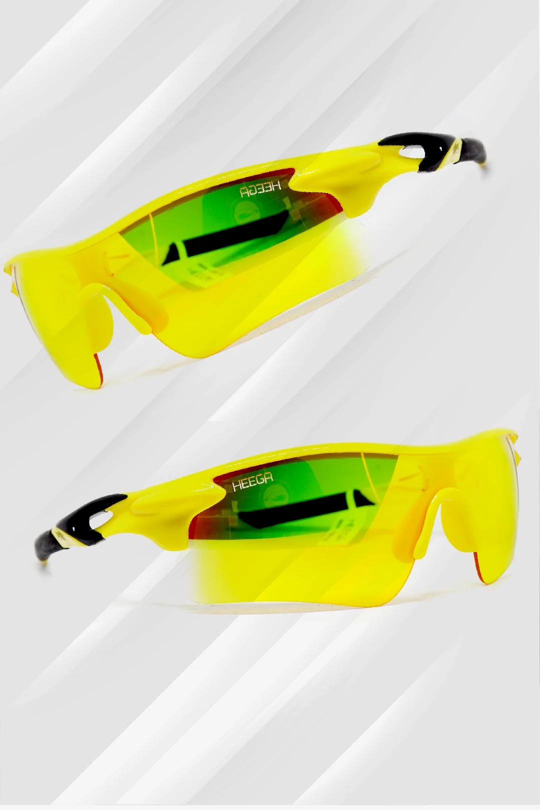  HEEGA Sports Sunglasses for Men Driving Cricket Fishing Cycling Sunglasses (Yellow) 