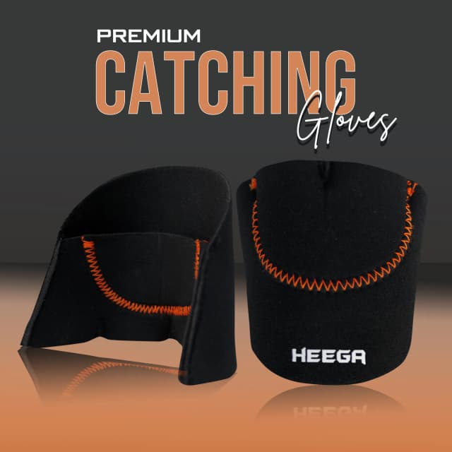 Heega Finger Cut Cricket Catching Gloves | Durable Neoprene Padded - Pack of 1