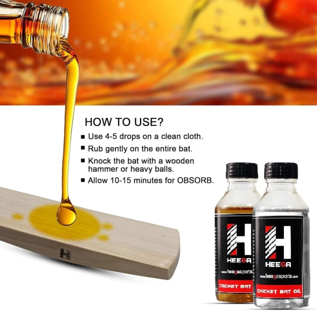 Heega Cricket Bat Oil for Better Punch and Durability (100ml)