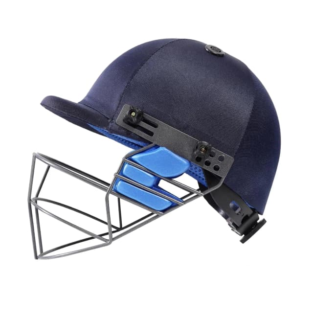 Heega Gold Cricket Helmet Men Size (Navy Blue)
