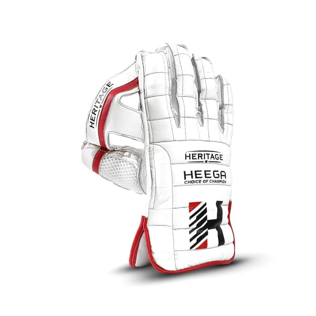 Heega Heritage White Wicket keeping Gloves