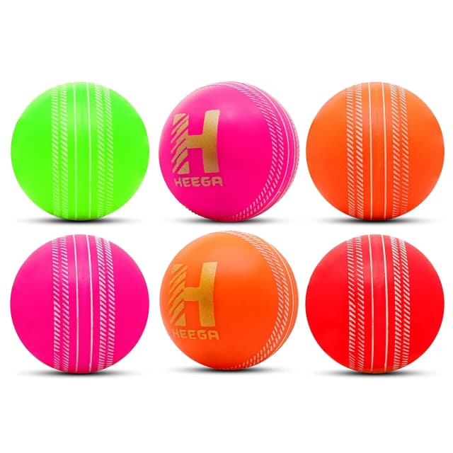 Heega i 10 Cricket Soft Synthetic Ball (Pack of 6) 