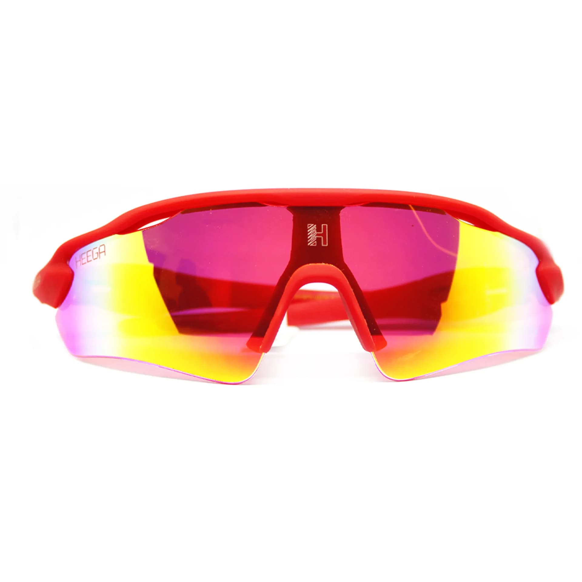 Heega Passion UV Protected Sports Mirrored Wraparound Sunglasses for Cycling Cricket Riding Running Men Women Stylish Hydrophobic Lens with Full Coverage Protection Anti Glare Goggles 