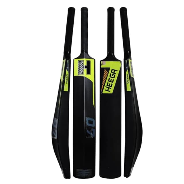Heega Tornado 07 Full Size Heavy Plastic Tennis Cricket Bat (34” X 4.5” Inch) (Black)