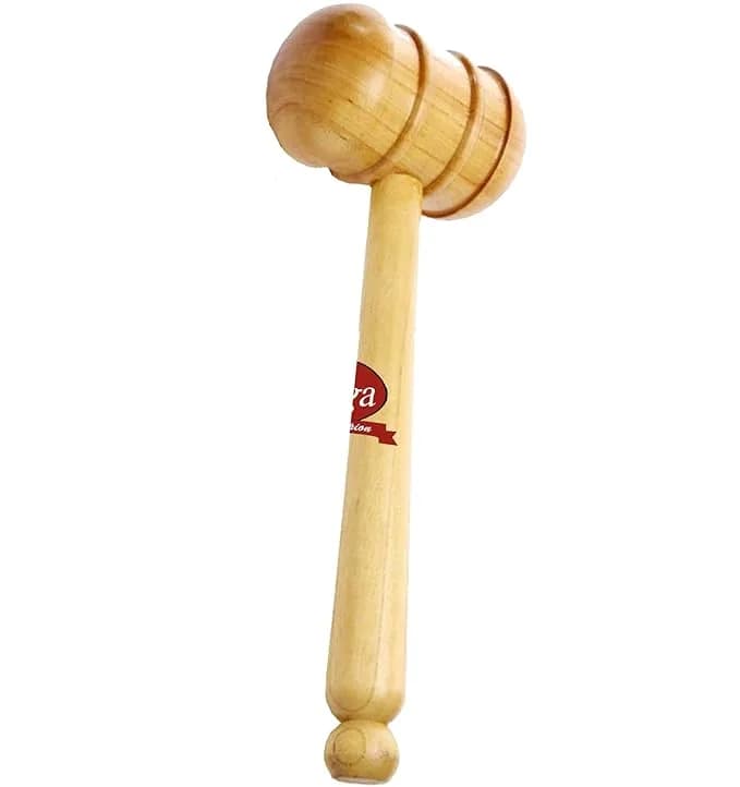 Heega Knocker 1.0 Cricket Hammer Cricket Bat Wooden Mallet Hammer (Natural/Polished)