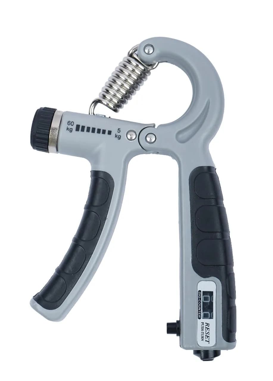Heega Adjustable Hand Grip Strengthener with Counter – 5kg to 60kg Resistance – Forearm, Wrist & Finger Exercise Gripper for Men & Women – Alloy Steel Power Gripper (Grey)
