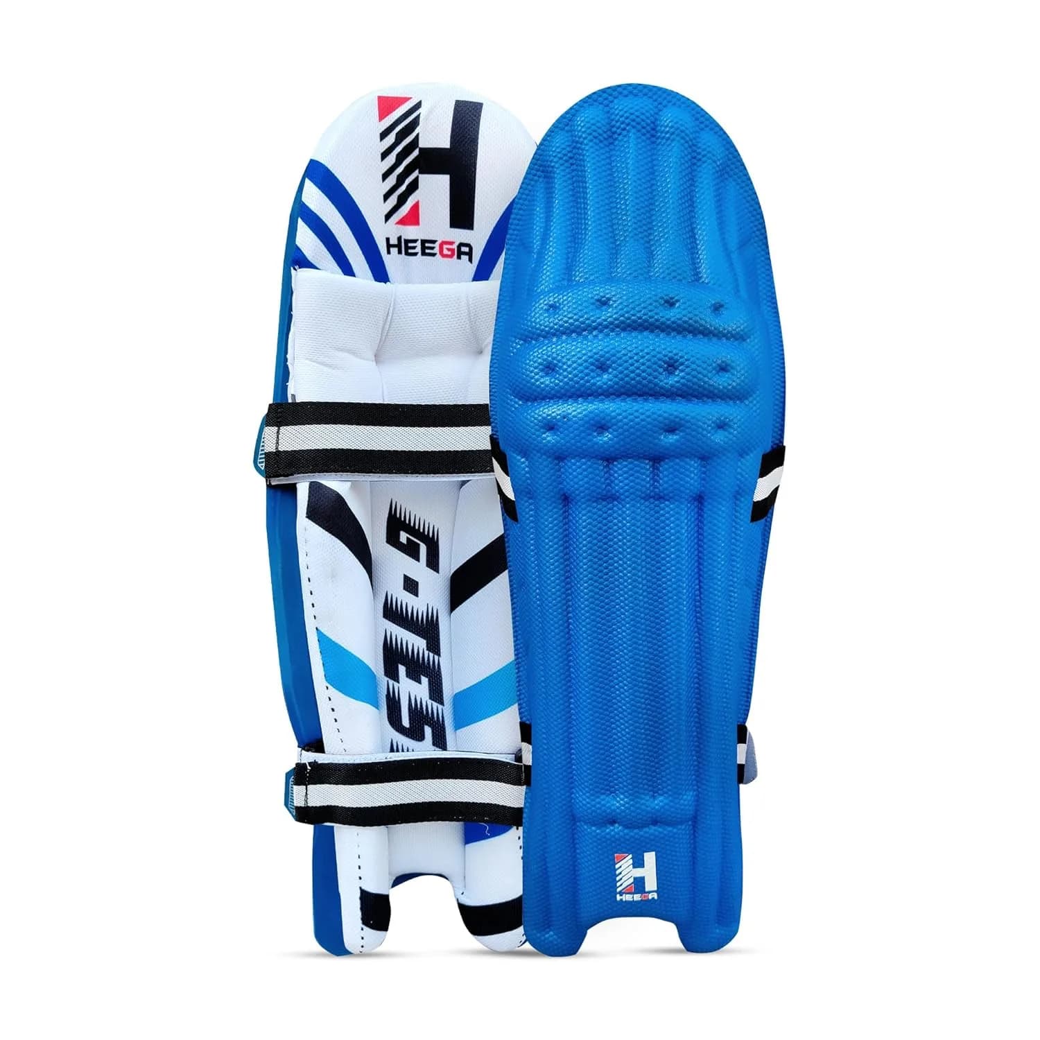 Heega G-Test Moulded Cricket Batting Pad | Size: Men's | Lightweight | High Durability | Adjustable Straps | Integrated Side Wings Design | Knee Rolls Filled