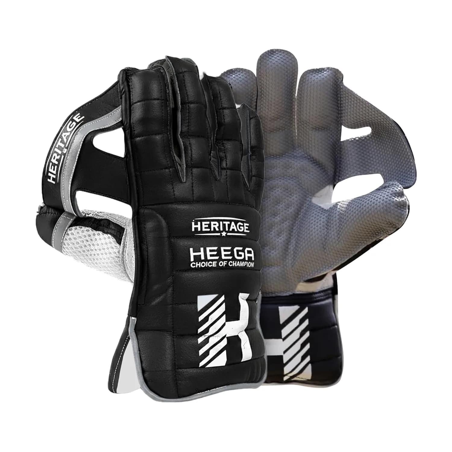 Heega Heritage Wicket Keeping Gloves Black for Men