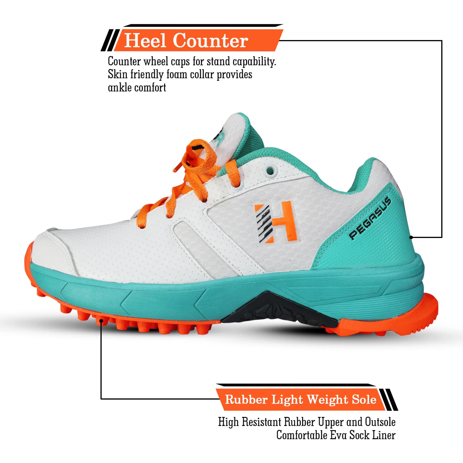 Heega Pegasus Cricket Shoes for Men's size 9