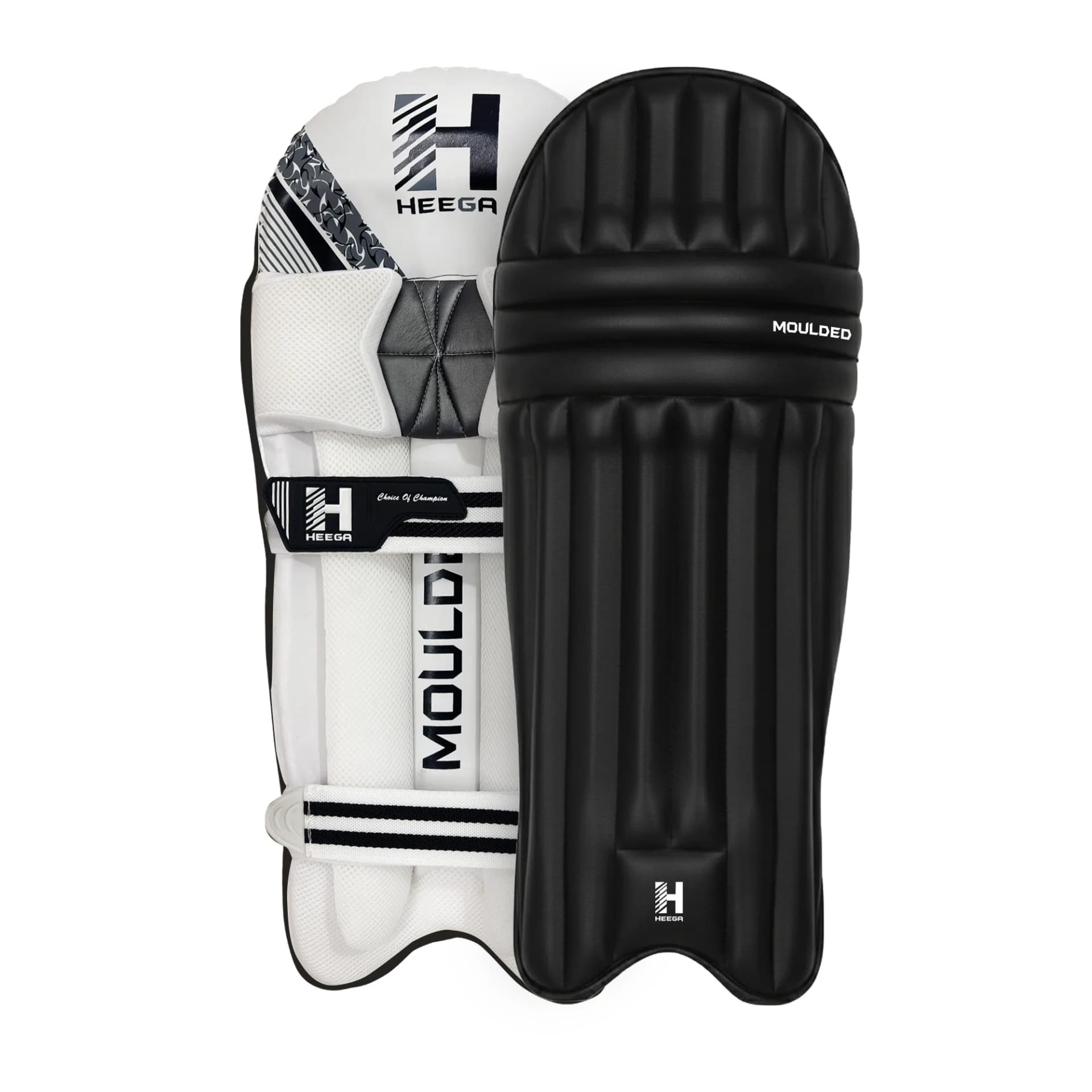 Heega Moulded Cricket Batting Pad | Size: Men's | Lightweight | High Durability | Adjustable Straps | Integrated Side Wings Design | Knee Rolls Filled