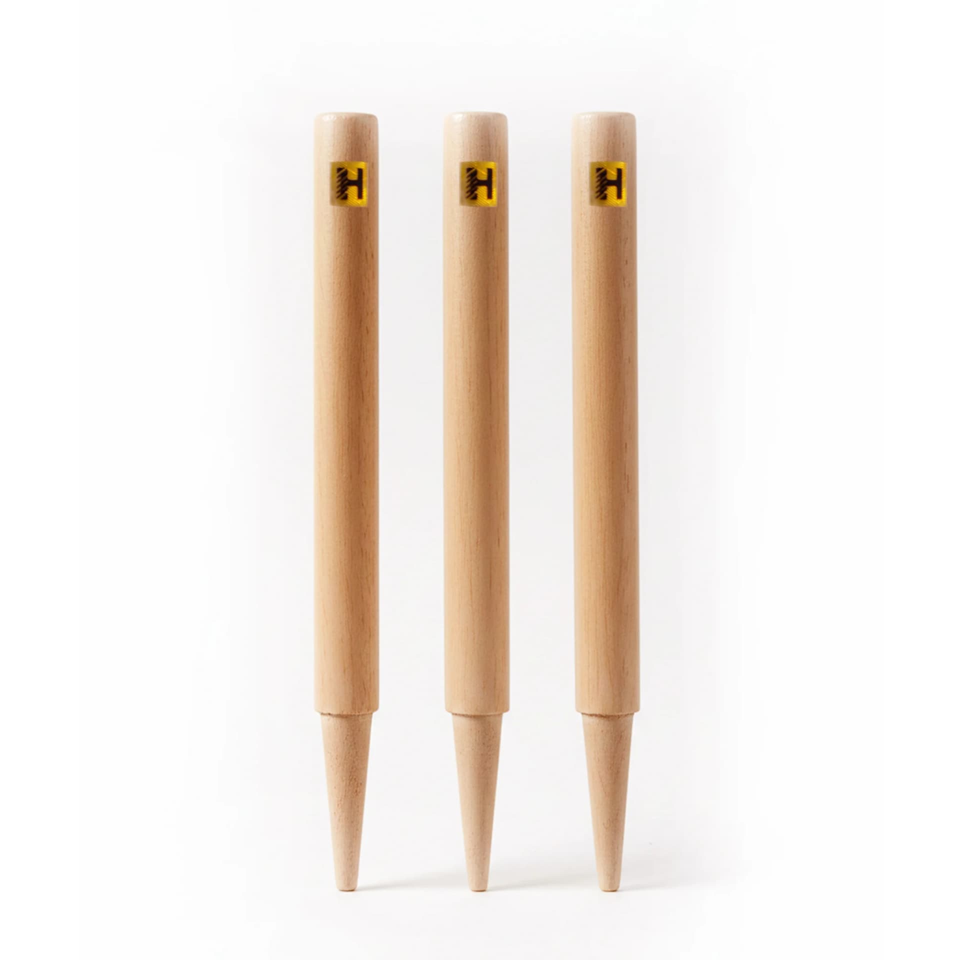 Heega Miniature Wooden Cricket Stump, Autograph Showpiece Set - 3 Stump (12 Inch)