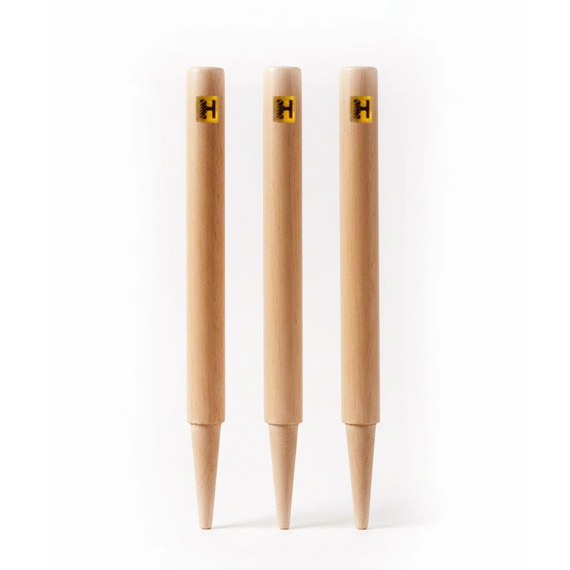 Heega Miniature Wooden Cricket Stump, Autograph Showpiece Set - 3 Stump (12 Inch)