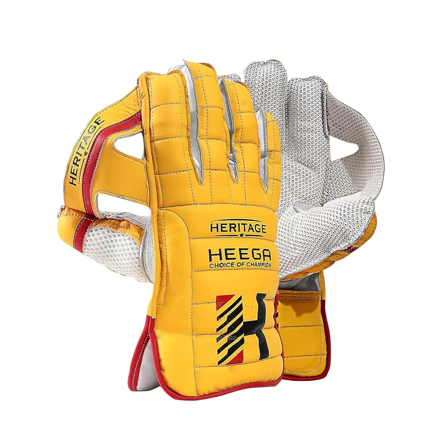 Heega Heritage Cricket Wicket Keeping Gloves Yellow